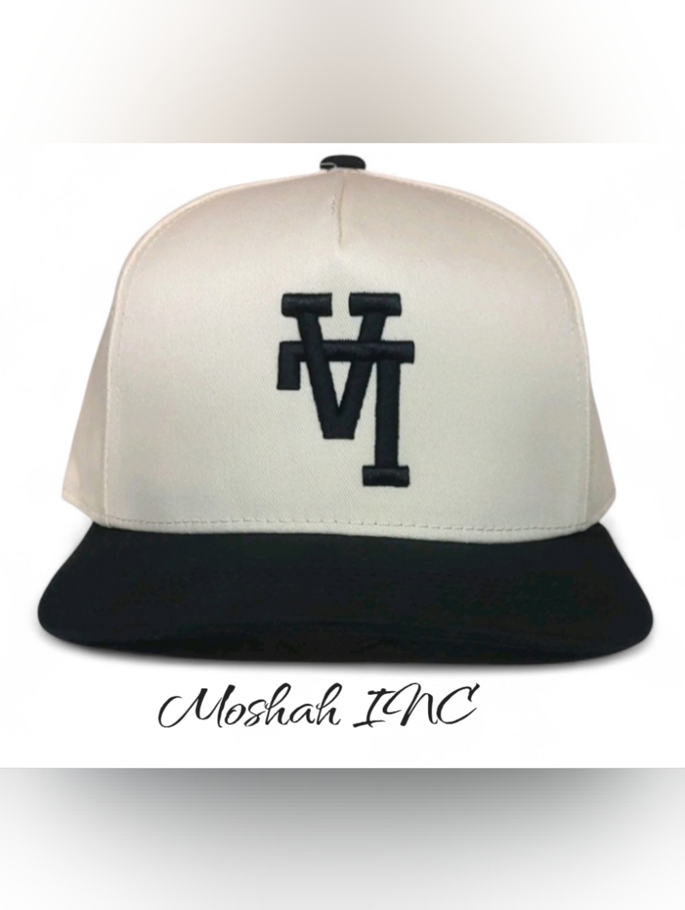 Upside Down LA Los Angeles Creme  Men's Snapback Hat Black